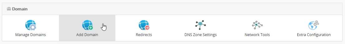 Dodaj domeno v nadzorno ploščo Webuzo