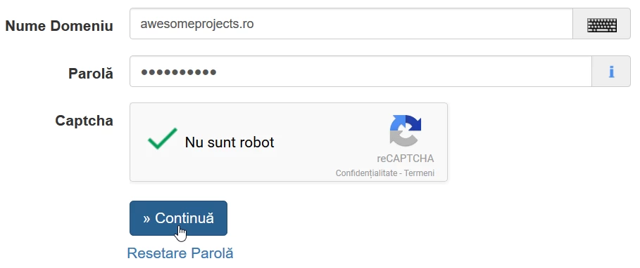 Logare panou ROTLD