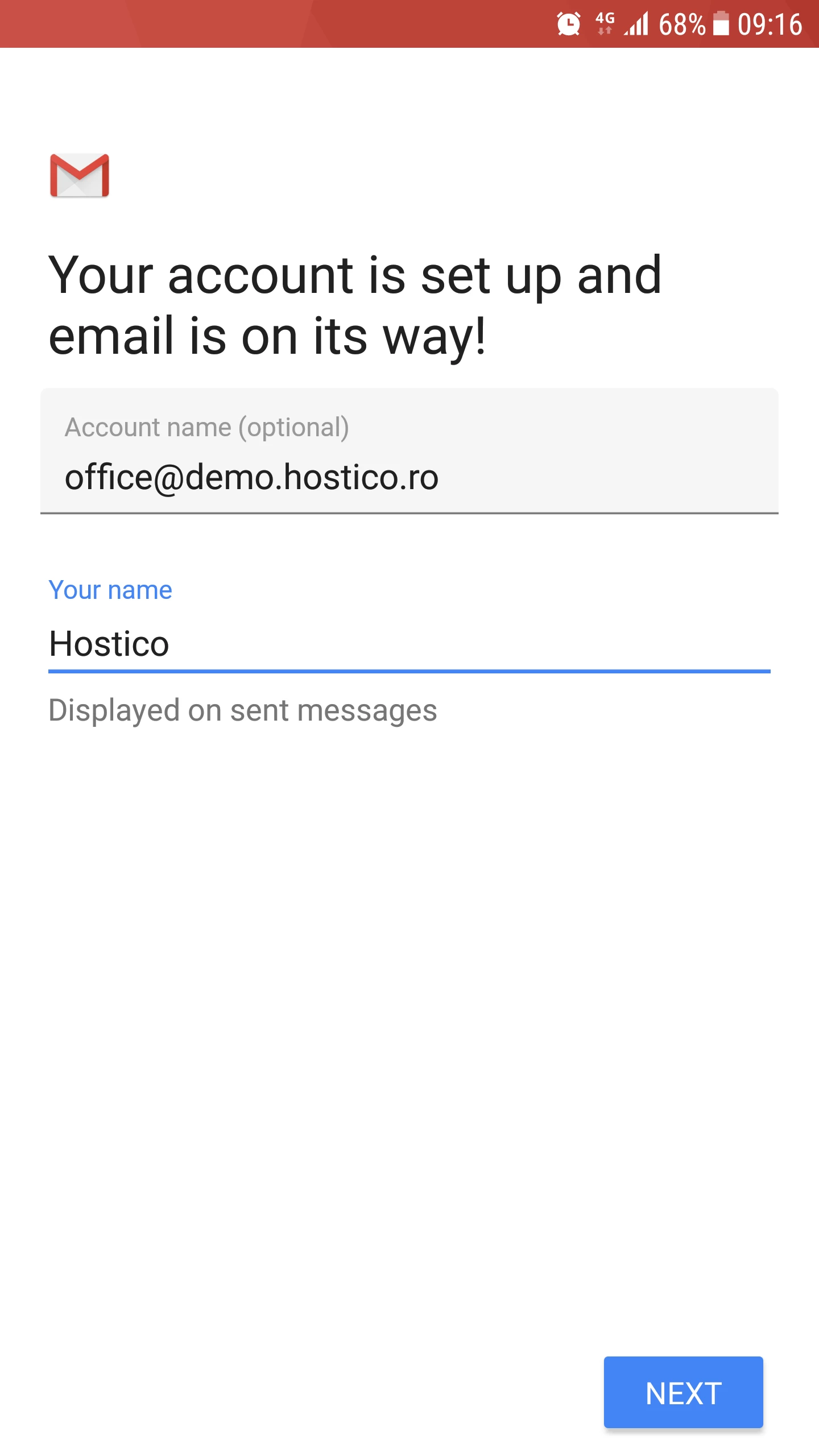 Vaš račun je nastavljen e-pošti
