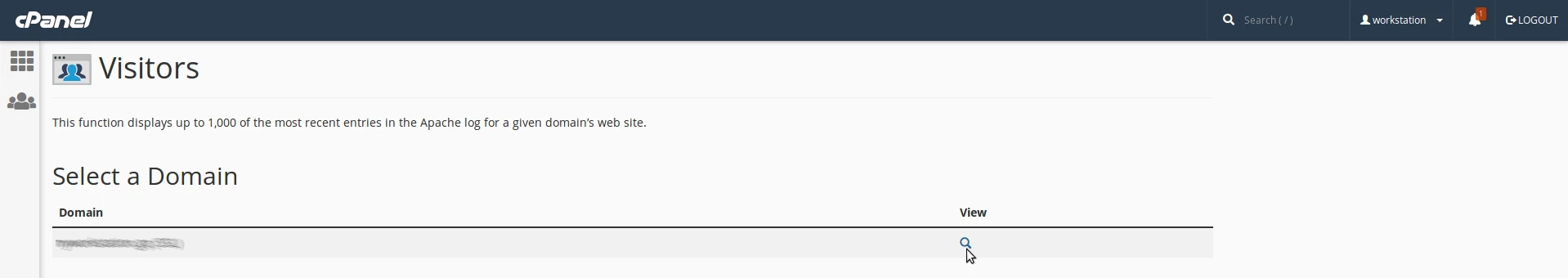 Preveri obiskovalce na domeni cPanel