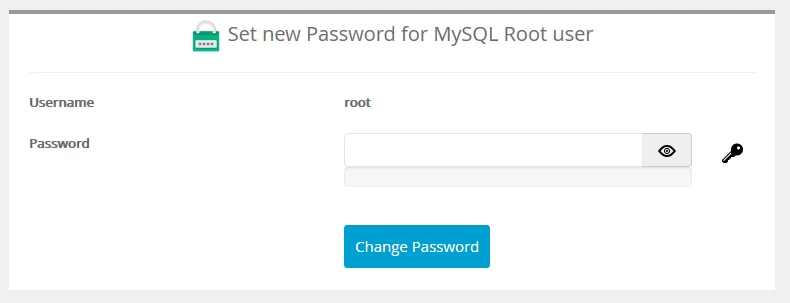 Password MySQL Root webuzo