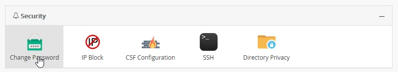 Spremeni geslo panel Webuzo