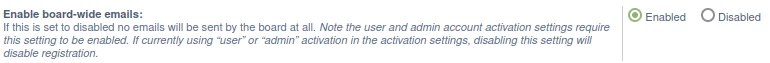 enable board emails