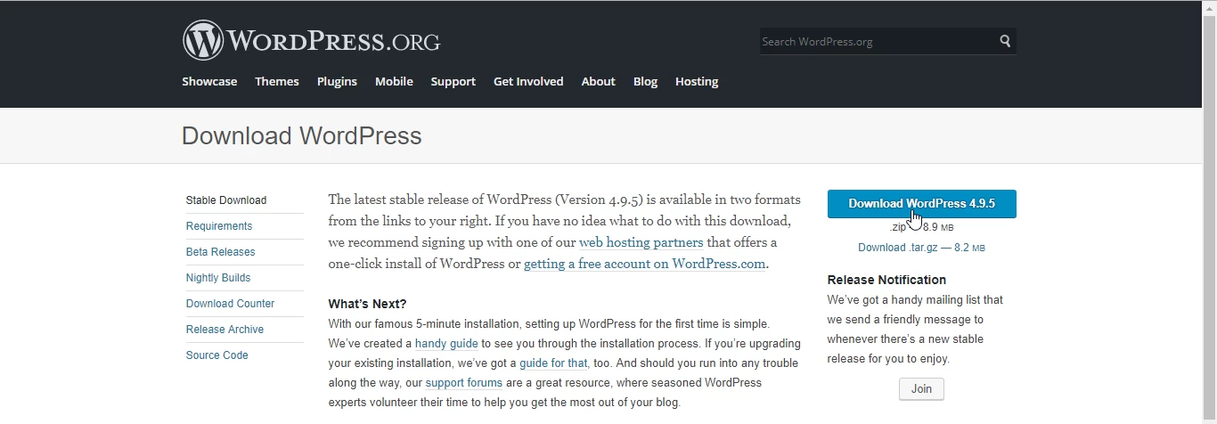 Descărcare WordPress