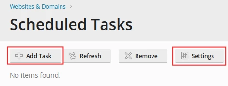 Načrtovana naloga Plesk