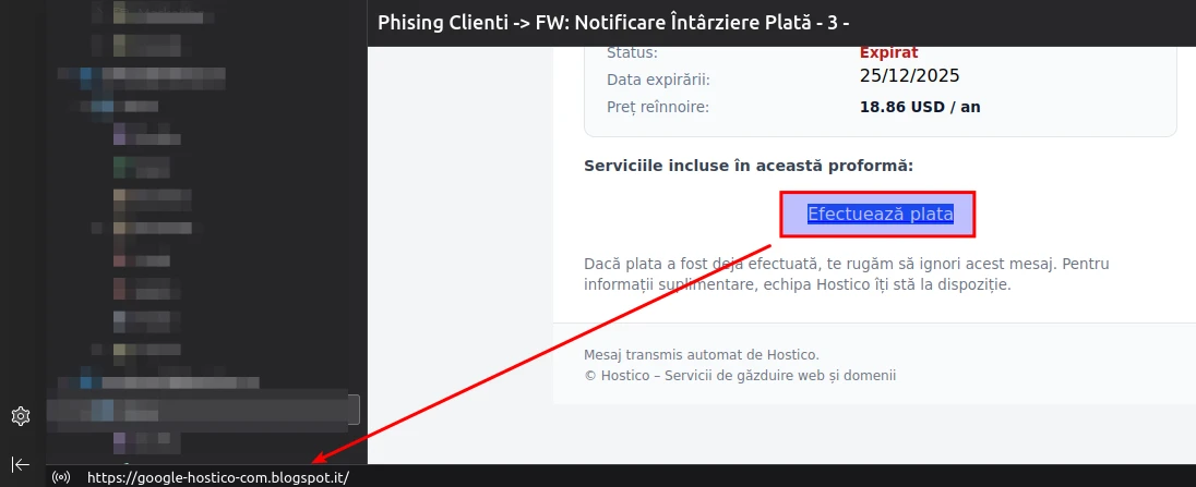 Preverjanje povezav Spam