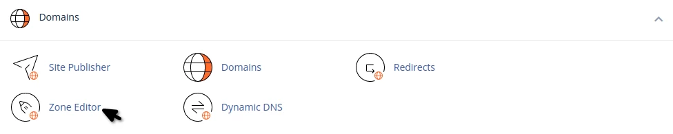 Oddelek Domen cPanel